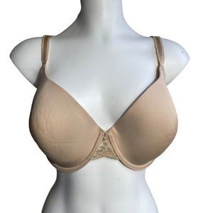Wacoal Beige French Garden Seamless Underwire T-Shirt Bra with Lace 38DD